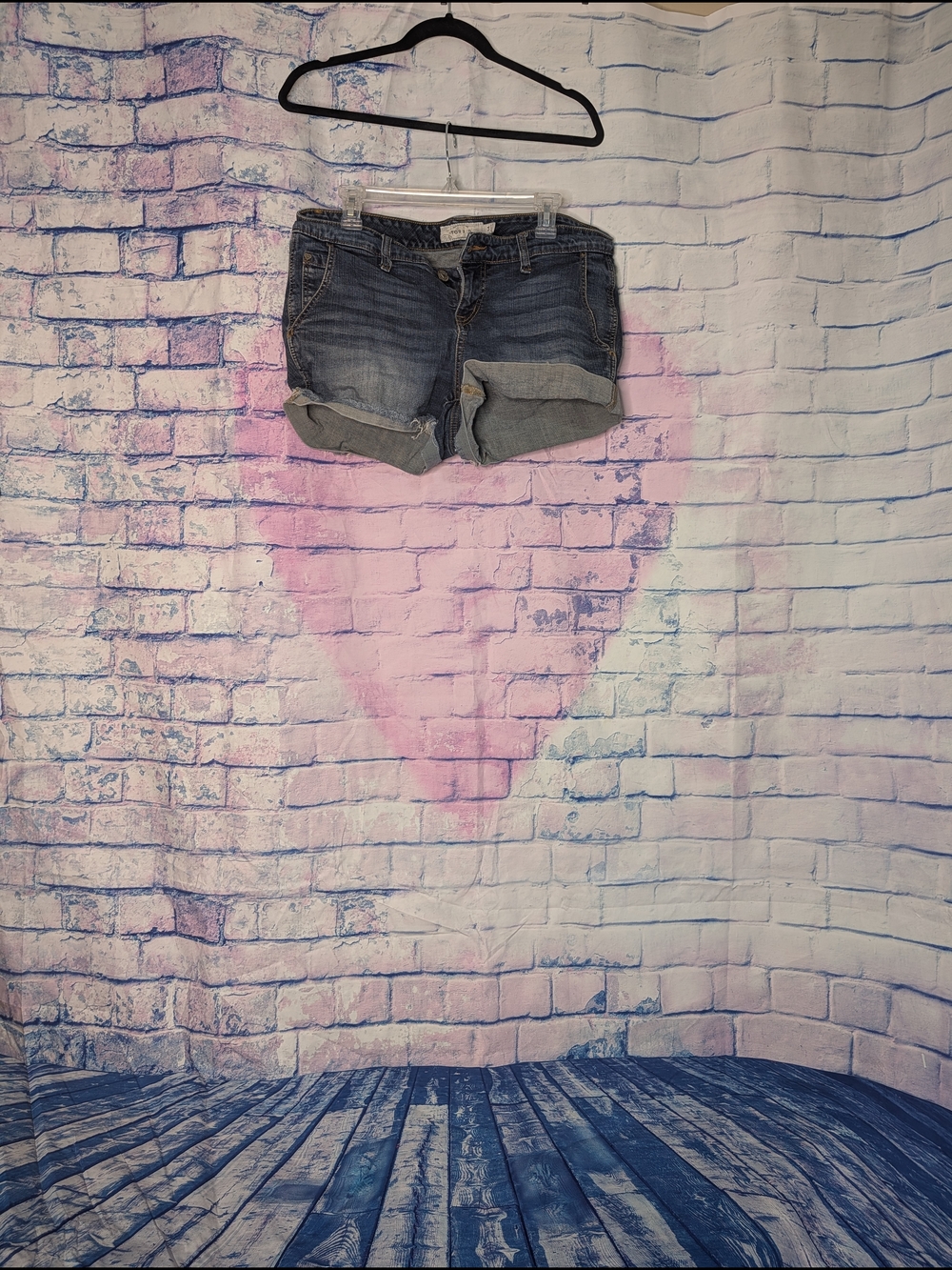 torrid Rolled Cuff Denim Shorts - Blue